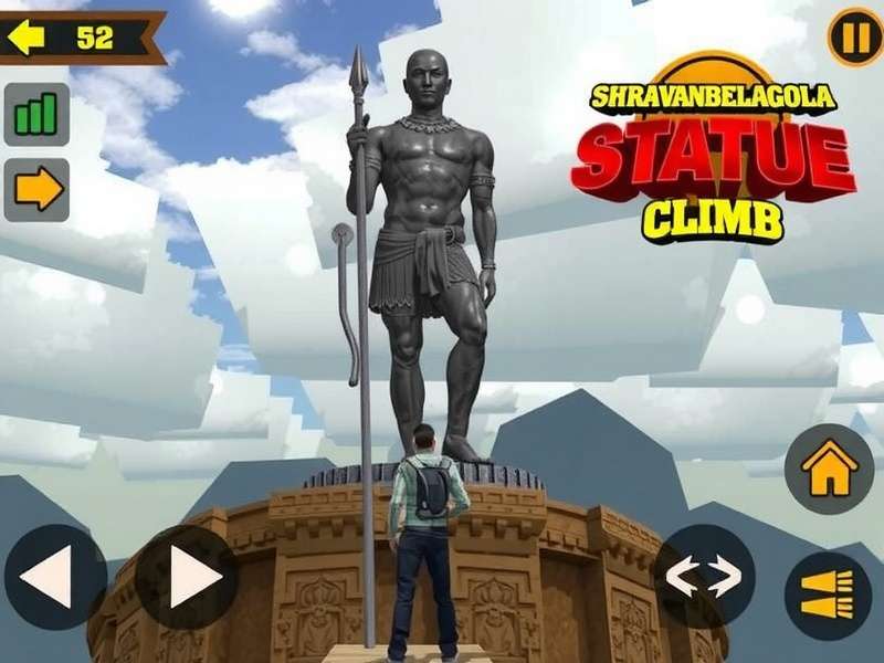 Shravanabelagola Statue Climb Game Screenshot